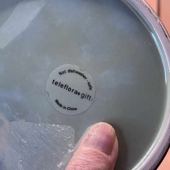 TELEFLORA GIFT GREEN LUSTERWARE PITCHER TERRA COTTA BASE 6.25 INCHES - Picture 6 of 6